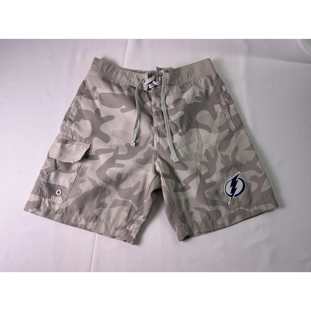 Tampa Bay Lightning Calhoun NHL Camo Swim‎ Shorts Size Medium
